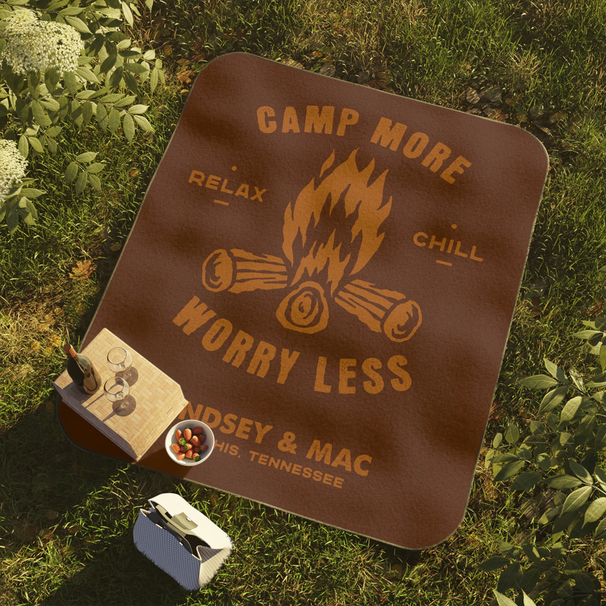 Camp More Personalized Picnic Blanket by Truhaus Crafted