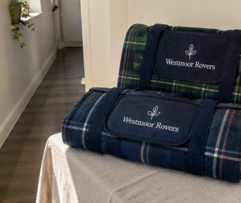 Branded picnic blankets with logo
