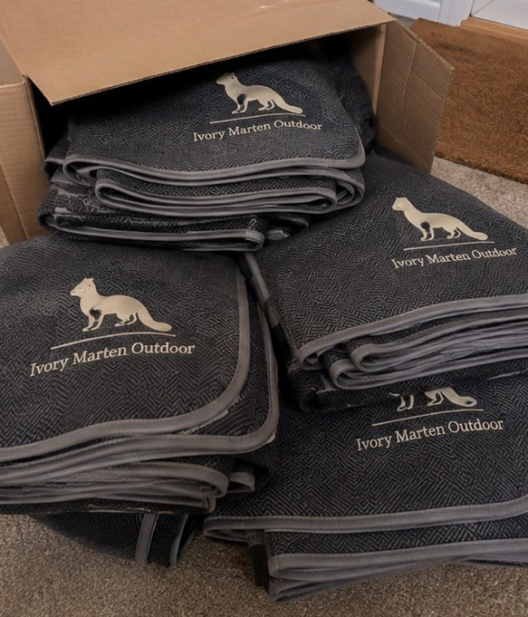 Picnic blankets with logo — customer photo